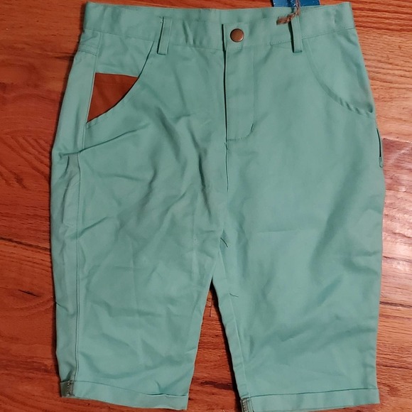 NWT! Crew Kids Mint Green Boys Cropped Pants Size 7 Boys - Picture 1 of 8